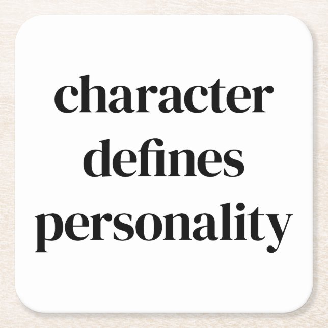 Posavasos Cuadrado De Papel Custodia de papel de caracteres (Anverso)