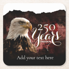 Posavasos Cuadrado De Papel Customizable Patriotic Bald Eagle Paper Coaster