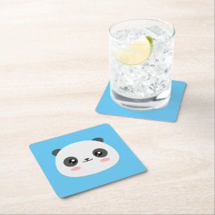 Posavasos Cuadrado De Papel Cute Panda
