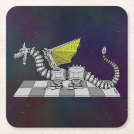 Posavasos Cuadrado De Papel Cyberdragon