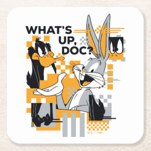 Posavasos Cuadrado De Papel DAFFY DUCK™ & BUGS BUNNY™ Glitch