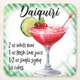 Posavasos Cuadrado De Papel Daiquiri