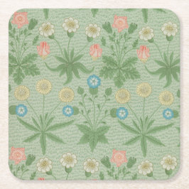 Posavasos Cuadrado De Papel Daisy Vintage - Patrón floral William Morris