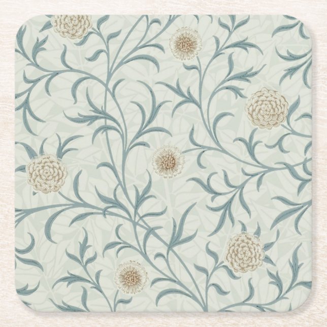 Posavasos Cuadrado De Papel Daisy, William Morris (Anverso)