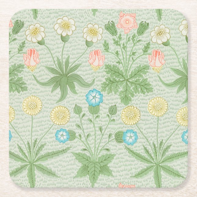 Posavasos Cuadrado De Papel Daisy, William Morris (Anverso)