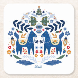 Posavasos Cuadrado De Papel Dala Horse - Hogar dulce