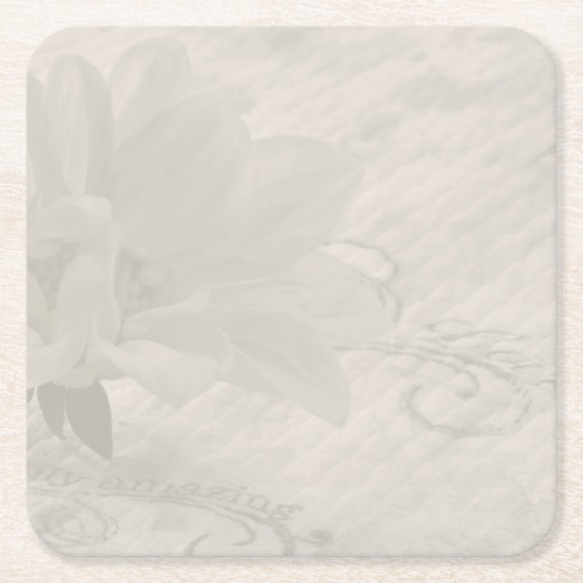 Posavasos Cuadrado De Papel Dalia verdaderamente asombrosa (Anverso)