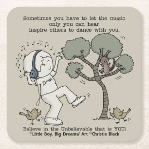 Posavasos Cuadrado De Papel Danza