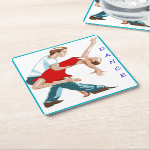 POSAVASOS CUADRADO DE PAPEL DANZA