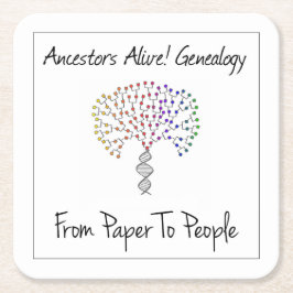 Posavasos Cuadrado De Papel De Fondo De Papel A Empresarios