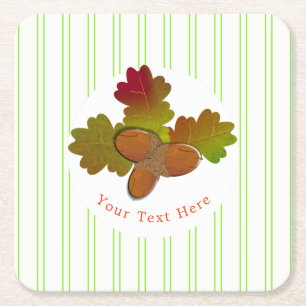 Posavasos Cuadrado De Papel De pequeños granos otoño rústico otoño caída