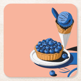 Posavasos Cuadrado De Papel Decoración de postre