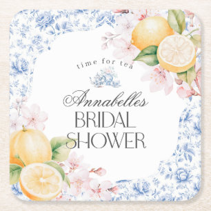 Posavasos Cuadrado De Papel Decoración para Desayuno Nupcial Chinoiserie Té de