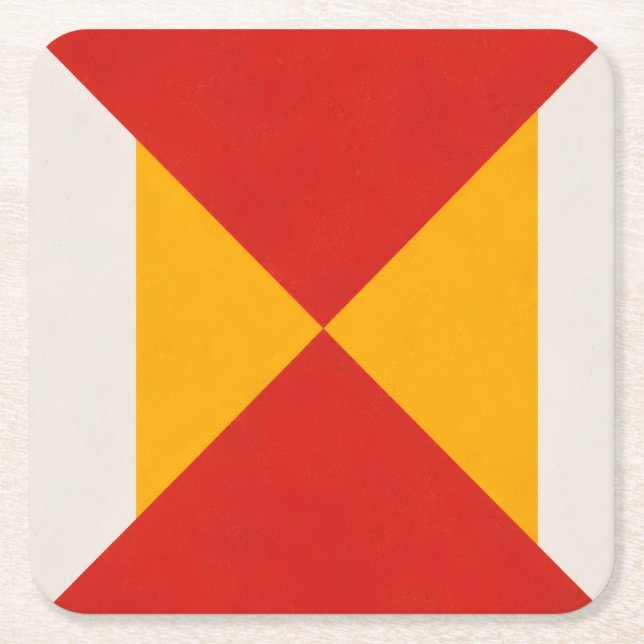 Posavasos Cuadrado De Papel Decorativo Geométrico (Anverso)