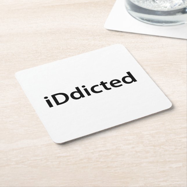 Posavasos Cuadrado De Papel Dedicado (En perspectiva)