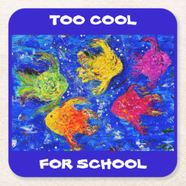 POSAVASOS CUADRADO DE PAPEL DEMASIADO GUAY PARA PLACA DE PAPEL ESCOLAR