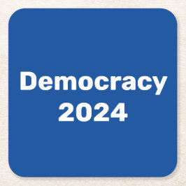 Posavasos Cuadrado De Papel Democracia 2024 Elecciones Presidenciales