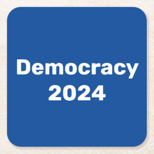 Posavasos Cuadrado De Papel Democracia 2024 Elecciones Presidenciales
