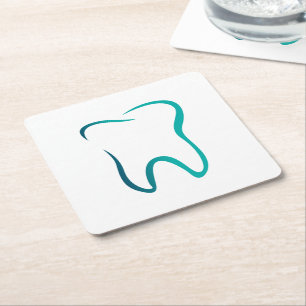 Posavasos Cuadrado De Papel Dental Tooth Dentist Medical Image