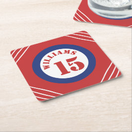 Posavasos Cuadrado De Papel Deportes Inspirado