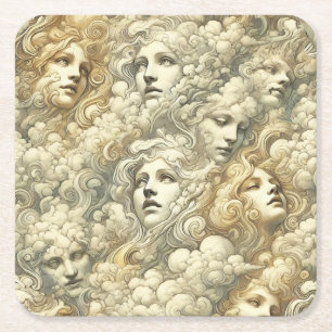 Posavasos Cuadrado De Papel Deriva Etérea – Victoriano Gótico
