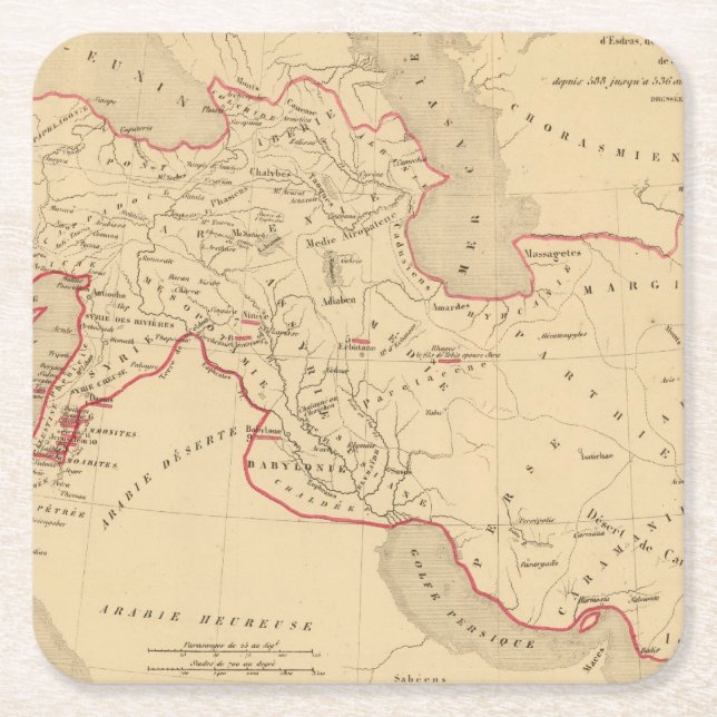 Posavasos Cuadrado De Papel DES Perses de L'Empire (Anverso)