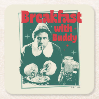 Posavasos Cuadrado De Papel Desayuno con Buddy