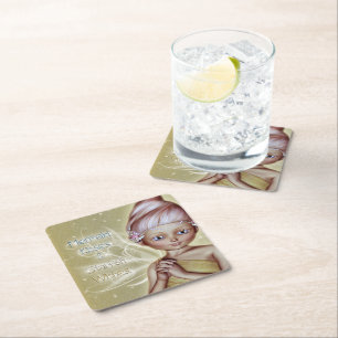 Posavasos Cuadrado De Papel Deseos Starfish