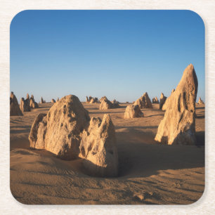Posavasos Cuadrado De Papel desierto The Pinnacles Parque Nacional Nambung