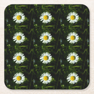 Posavasos Cuadrado De Papel Deslumbrante Papel Daisy