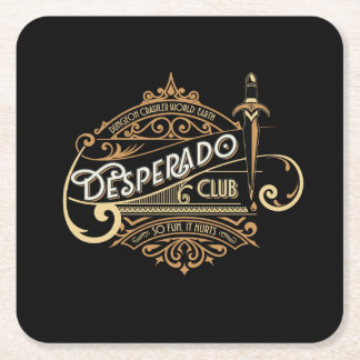 Posavasos Cuadrado De Papel Desperado Club Logo Dungeon Crawler World: Earth