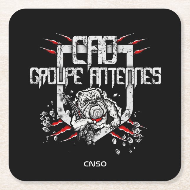 POSAVASOS CUADRADO DE PAPEL DESSOUS DE VERRE ANTENNES (Anverso)