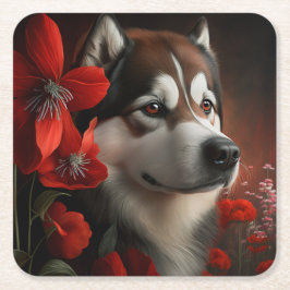 Posavasos Cuadrado De Papel Dessous de verre chien divers