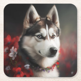 Posavasos Cuadrado De Papel Dessous de verre chien divers
