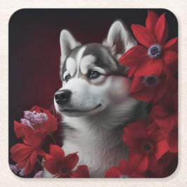 Posavasos Cuadrado De Papel Dessous de verre chien divers