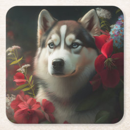 Posavasos Cuadrado De Papel Dessous de verre chien divers