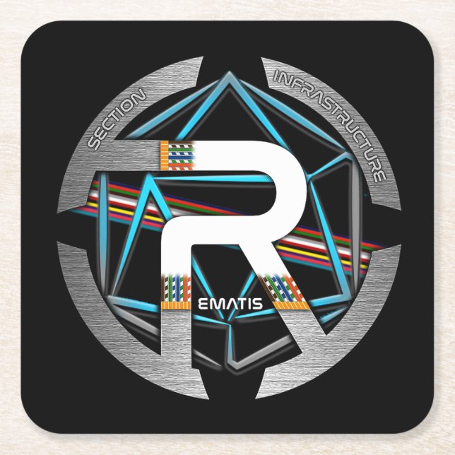 POSAVASOS CUADRADO DE PAPEL DESSOUS DE VERRE REMATIS (Anverso)