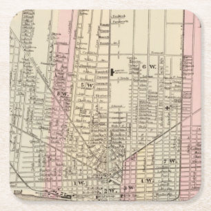 Posavasos Cuadrado De Papel Detroit