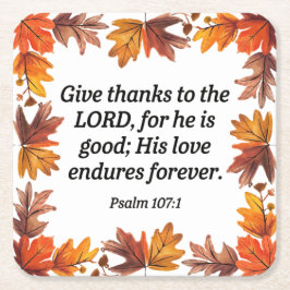 Posavasos Cuadrado De Papel Día de Acción de Gracias