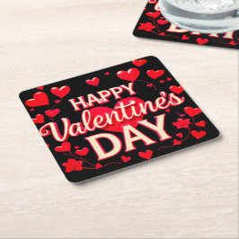 POSAVASOS CUADRADO DE PAPEL DÍA DE SAN VALENTÍN