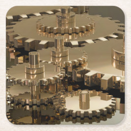 Posavasos Cuadrado De Papel Día del padre en marcha