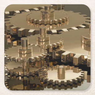 Posavasos Cuadrado De Papel Día del padre en marcha