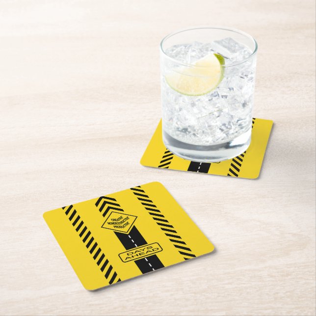 Posavasos Cuadrado De Papel Días por delante (In situ)