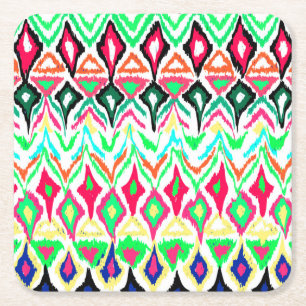 Posavasos Cuadrado De Papel Dibujo bonito y colorido