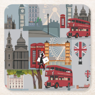 Posavasos Cuadrado De Papel Dibujo de Personalizados honestos y coloridos en L