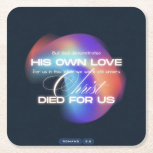 Posavasos Cuadrado De Papel Dios demuestra su amor