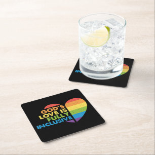 Posavasos Cuadrado De Papel Dios Gay Cristiano Lgbt