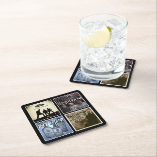 Posavasos Cuadrado De Papel Discografía - Cerveza Mats