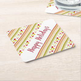 Posavasos Cuadrado De Papel Diseñador Reñido Y Colorido