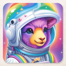 Posavasos Cuadrado De Papel Diseño astro-cordero - escayola
